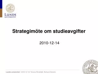 strategim te om studieavgifter