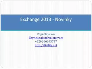 exchange 201 3 novinky