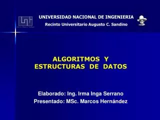 algoritmos y estructuras de datos