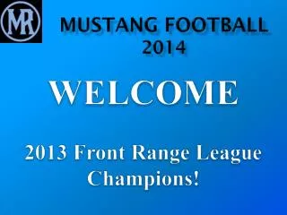 Mustang Football 2014