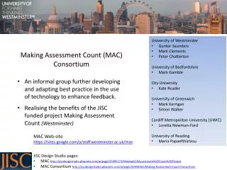 Making Assessment Count (MAC) Consortium
