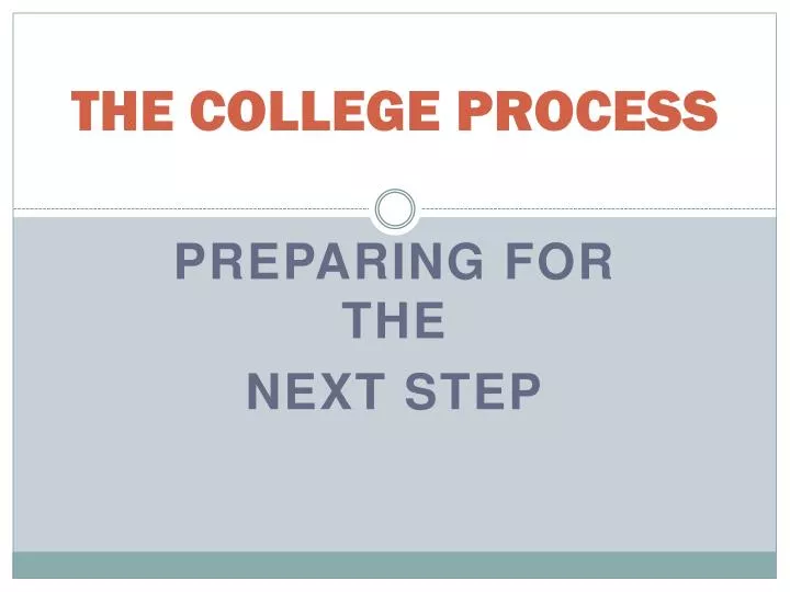 the college process
