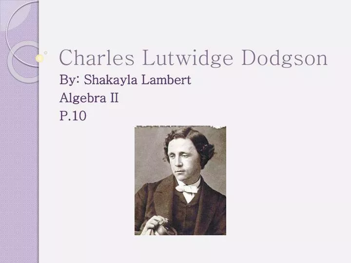 charles lutwidge dodgson