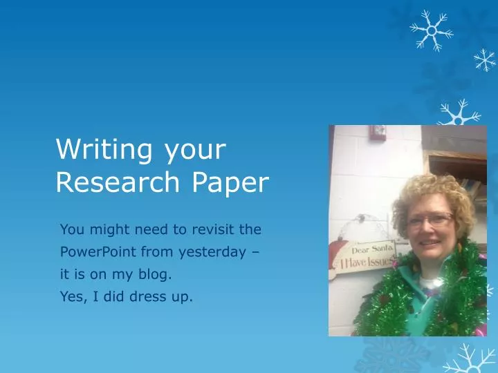writing your research paper
