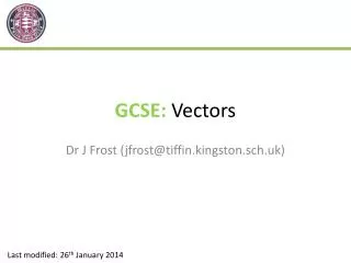 GCSE: Vectors