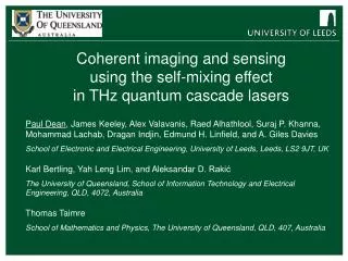 Coherent imaging and sensing using the self-mixing effect in THz quantum cascade lasers
