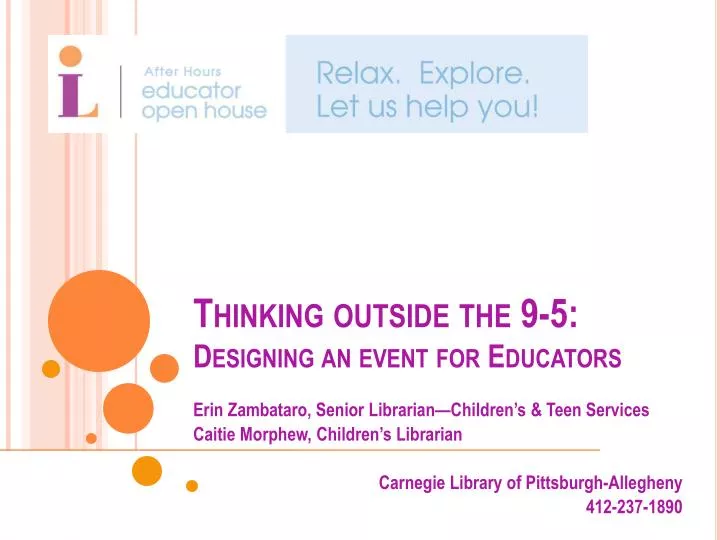 thinking outside the 9 5 designing an event for educators