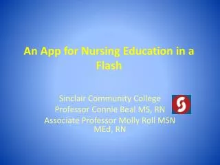 An App for Nursing Education in a Flash