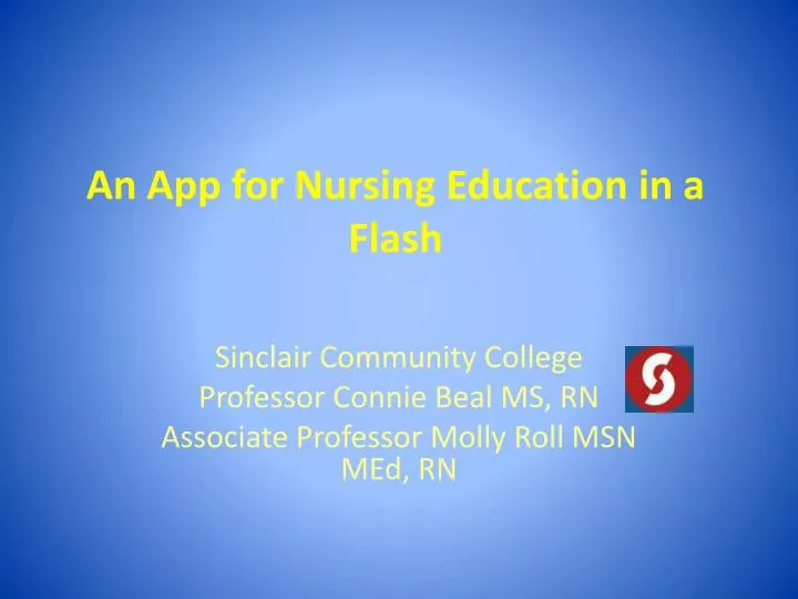 an app for nursing education in a flash