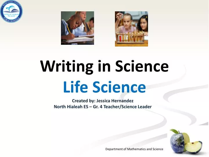 writing in science life science