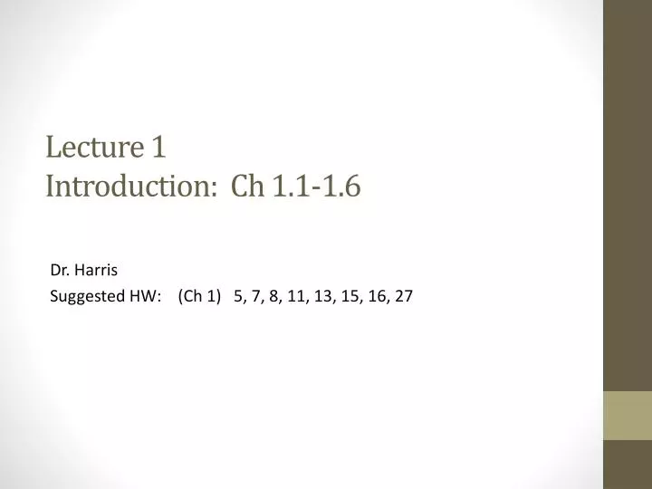 lecture 1 introduction ch 1 1 1 6