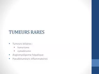 tumeurs rares