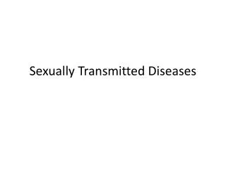 Sexually Transmitted Diseases