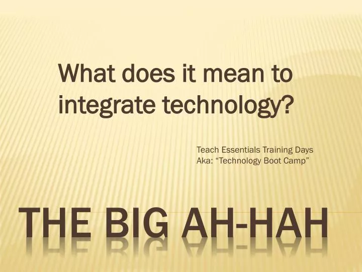 what does it mean to integrate technology