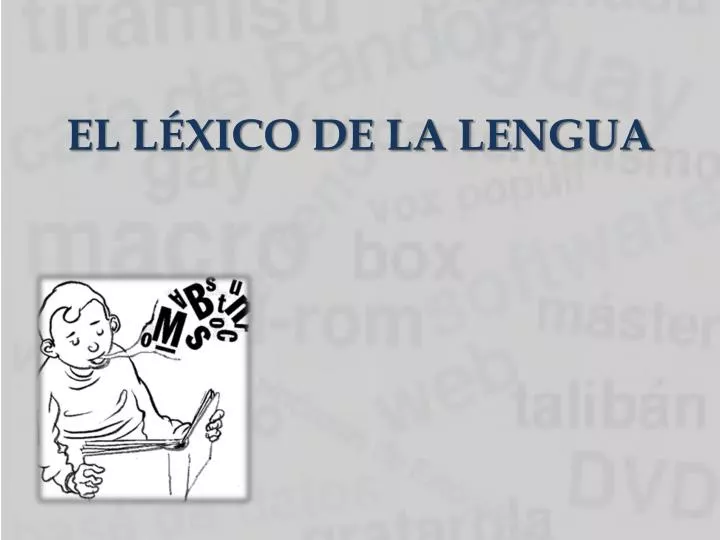 el l xico de la lengua