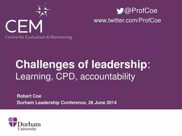 challenges of leadership learning cpd accountability