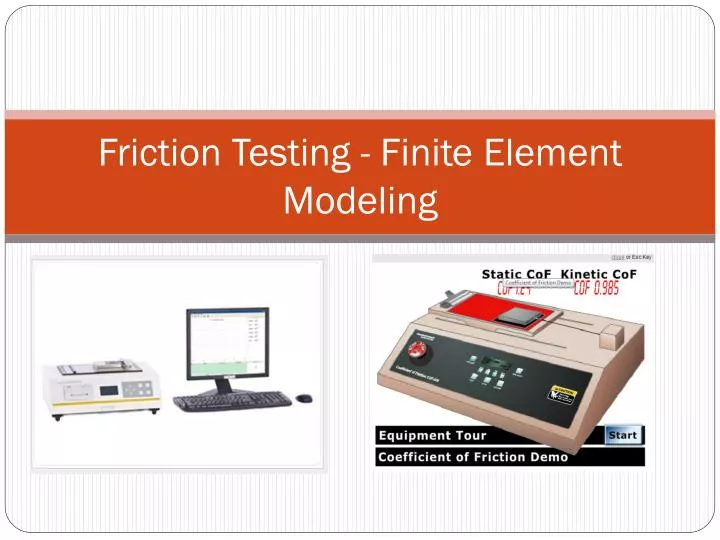 friction testing finite element modeling