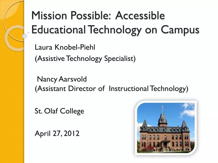 mission possible accessible educational technology on campus