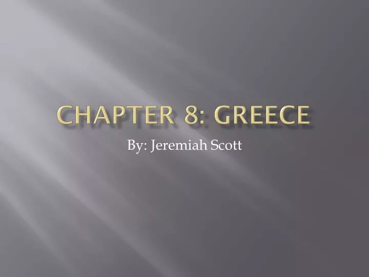 chapter 8 greece