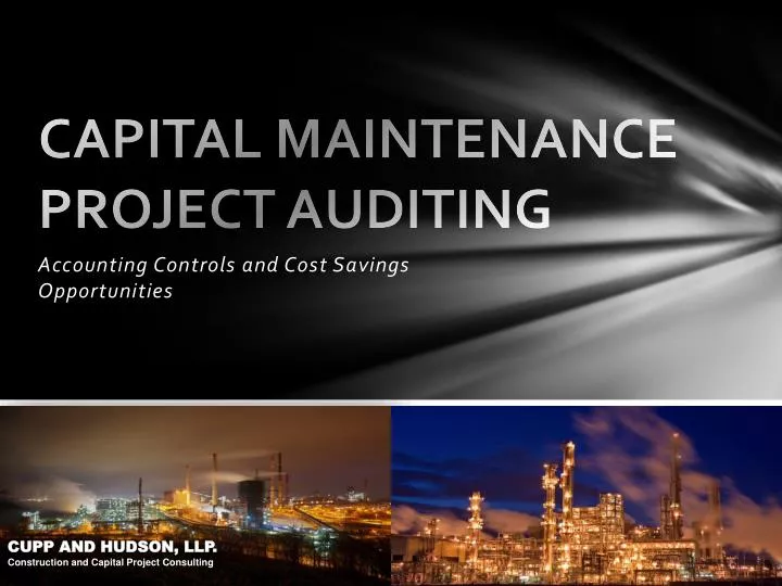 capital maintenance project auditing