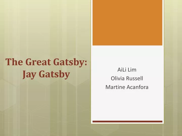 the great gatsby jay gatsby