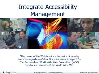 Integrate Accessibility Management