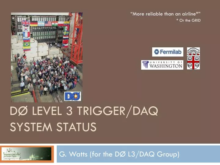 d level 3 trigger daq system status