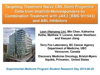 Experimental Medicine Program Student Research Day 2014-06-25
