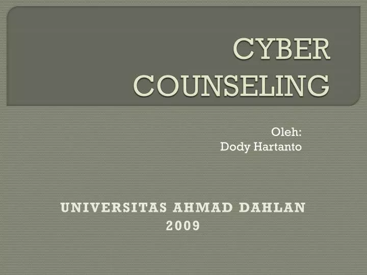 cyber counseling