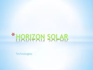 HORIZON SOLAR