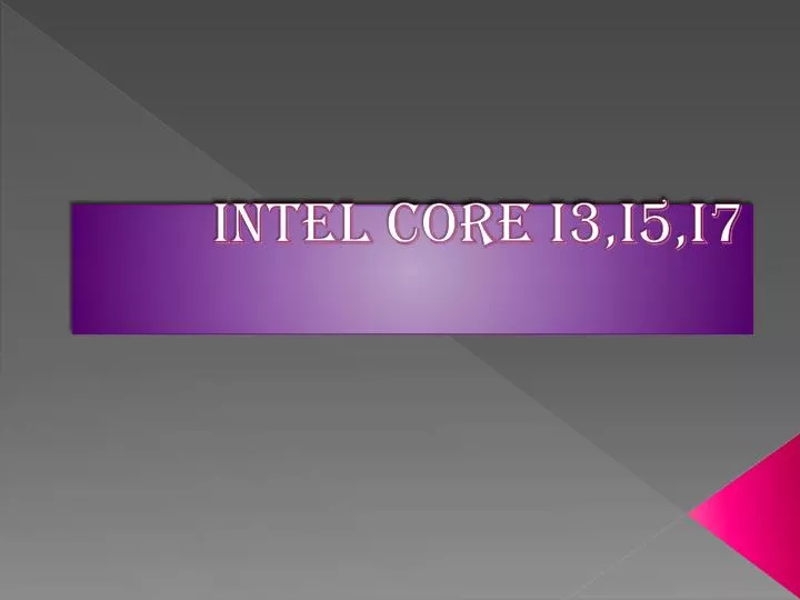 intel core i3 i5 i7