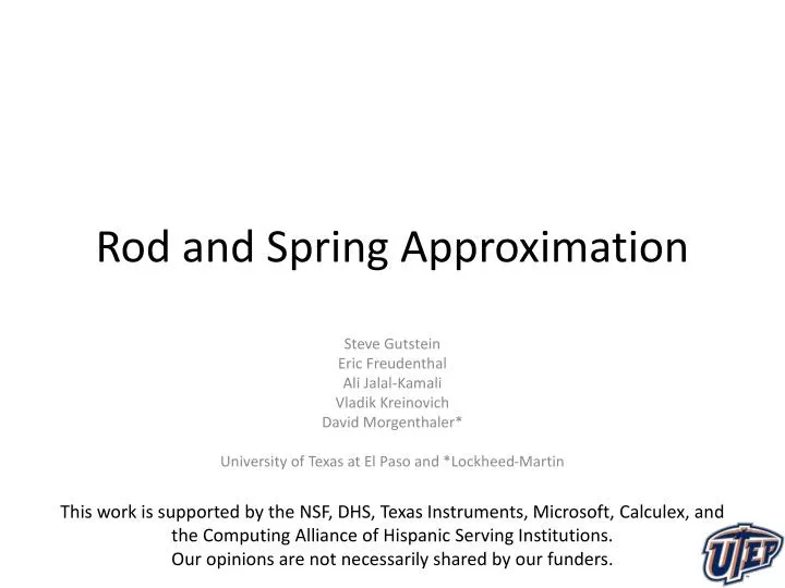 rod and spring approximation