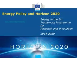 Energy Policy and Horizon 2020