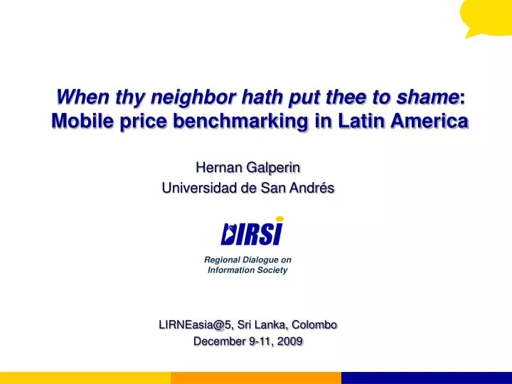 when thy neighbor hath put thee to shame mobile price benchmarking in latin america