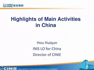 Highlights of Main Activities in China