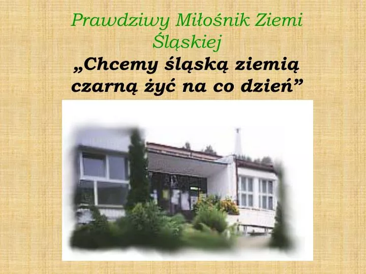 prawdziwy mi o nik ziemi l skiej chcemy l sk ziemi czarn y na co dzie