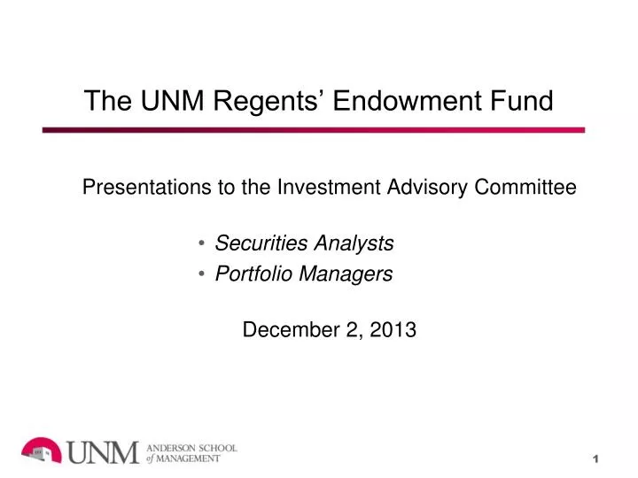 the unm regents endowment fund
