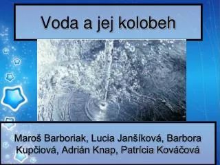 voda a jej kolobeh