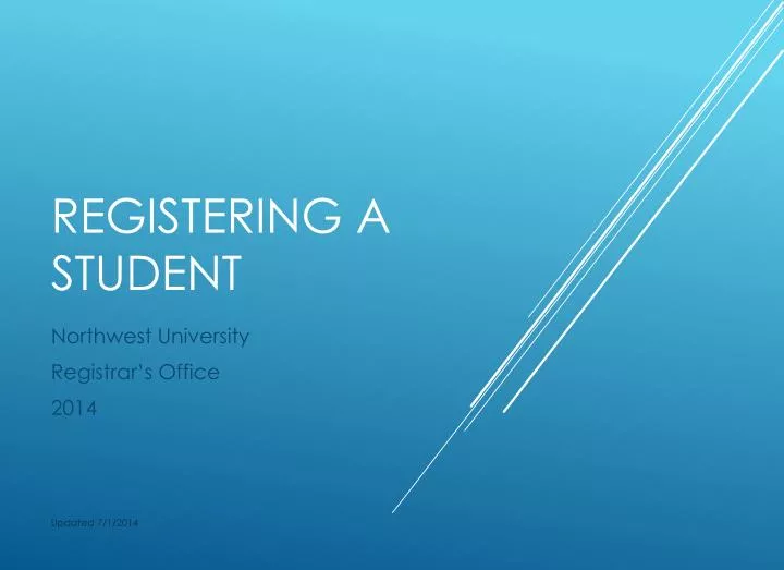 registering a student
