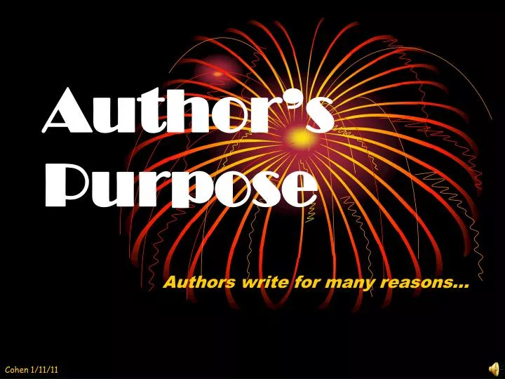 author s purpose