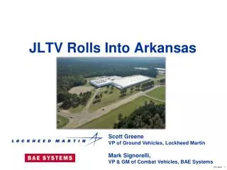 JLTV Rolls Into Arkansas