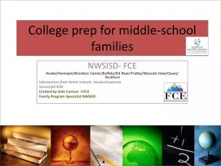 College prep for middle-school families