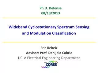 Wideband Cyclostationary Spectrum Sensing and Modulation Classification