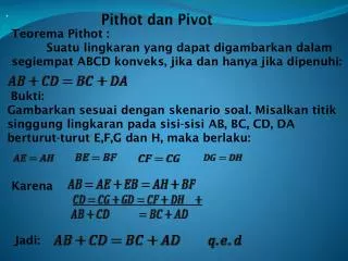 pithot dan pivot