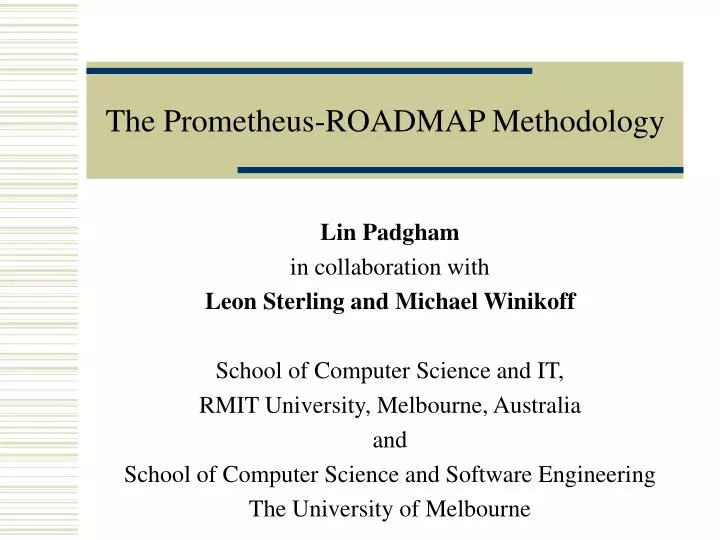 the prometheus roadmap methodology