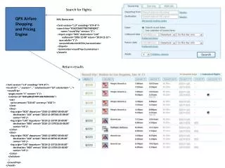 QPX Airfare Shopping and Pricing Engine