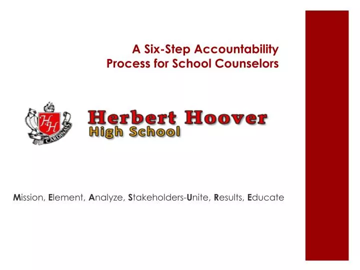 a six step accountability process for school counselors