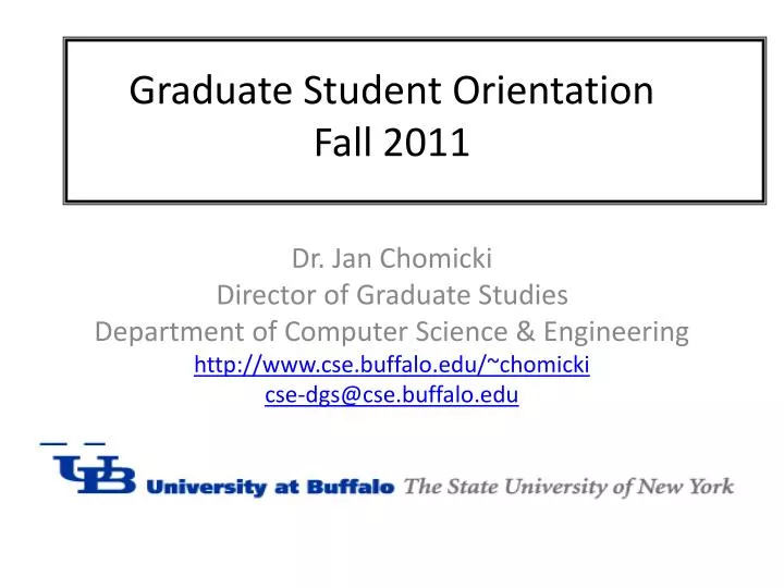 graduate student orientation fall 2011