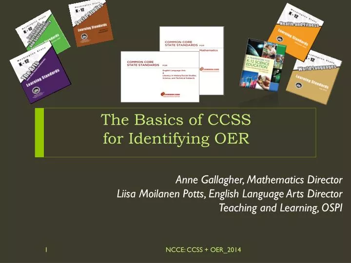 the basics of ccss for identifying oer