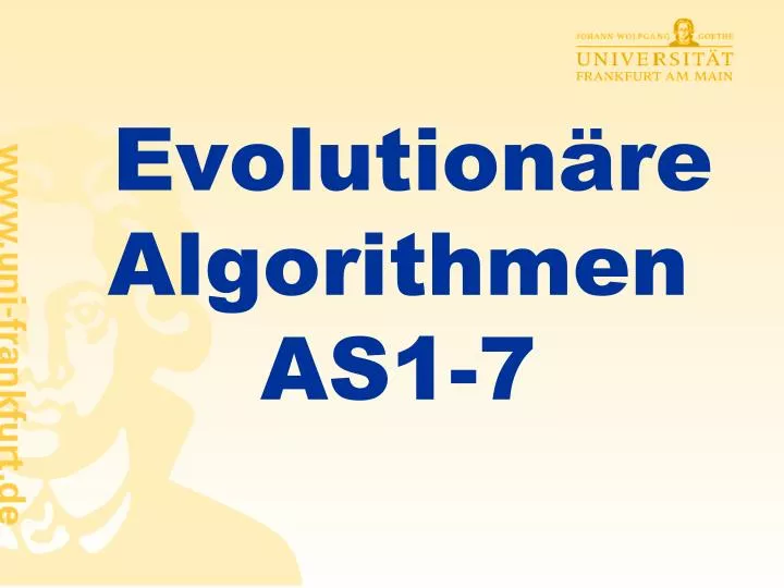 evolution re algorithmen as1 7
